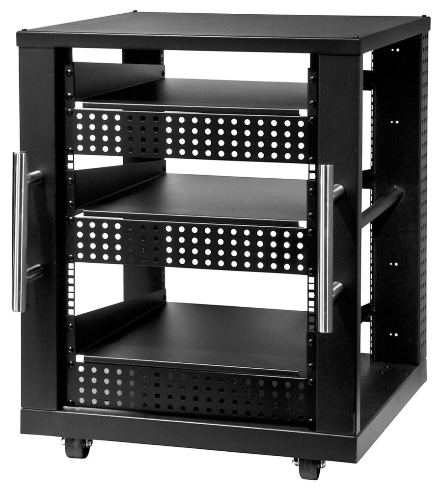 AV Component Rack System, 15U, 500 Lb Load Capacity, 25.86