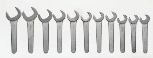 Service Wrench Set, 19 - 40 mm Drive, 10 Pieces, Satin, Open