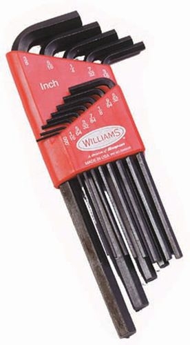SAE Standard Short Arm Hex Key Set; 0.050 to 1/4 in.; 11 Keys