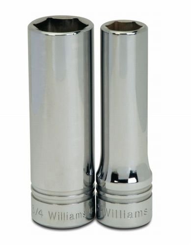 Socket, Round Head, 1/2 in. Drive, Metal, 3-1/4 in. OAL, High Polished ...