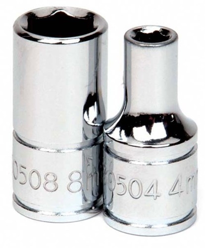 Socket, Drive; 1/4 in. Drive; 6 Point; 4.5 mm