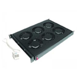 19&quot; Ventilation Unit, 6 Fans, With Thermostat, 672m3/h (for Up To 1.14kw At delta T=5K)