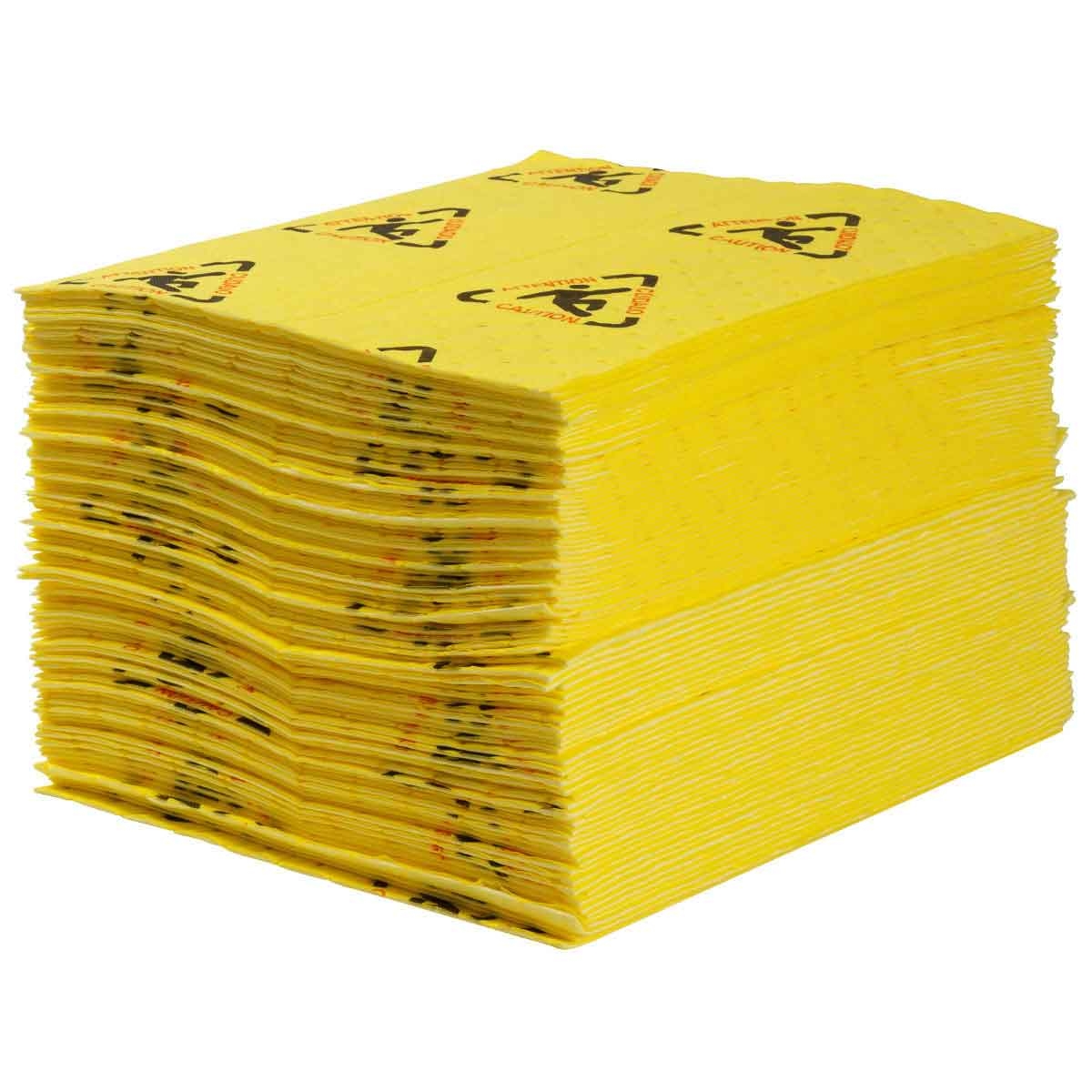 Absorbent Pad Black/Red On Yellow Polypropylene