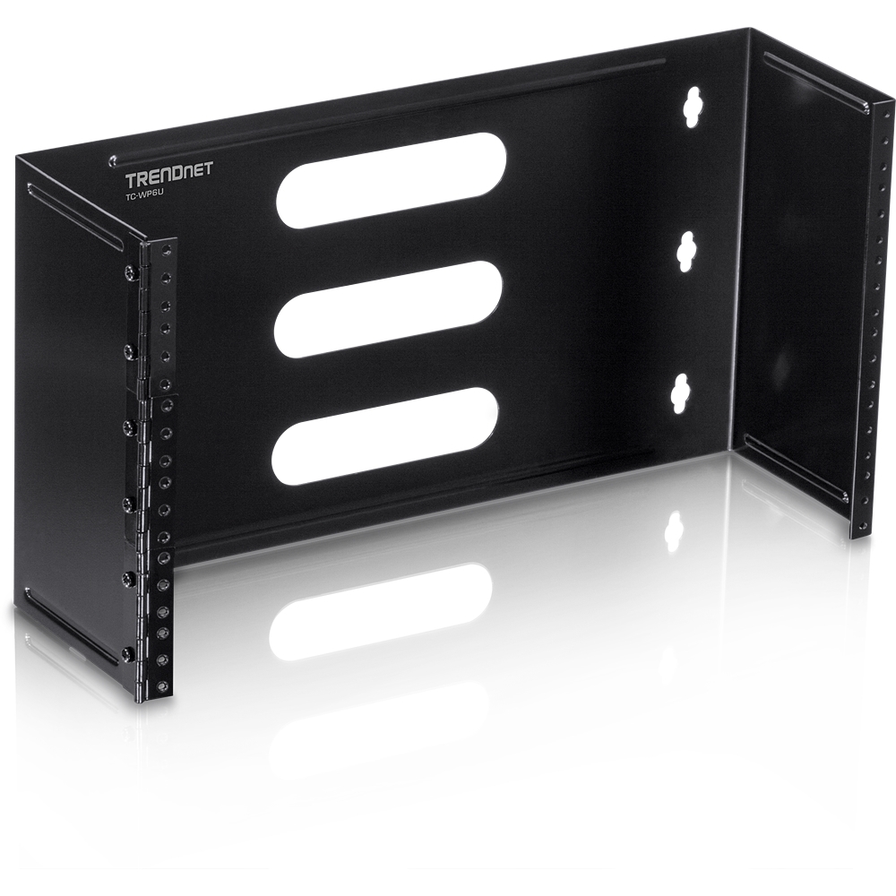 Hinged Mount Bracket,Black,Steel,WxLxH: 6.61 x 19 x 6.61 in.,For For 6U ...