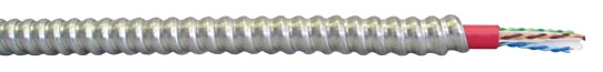 Interlock Armored cable, 4 Pair, 23AWG, CMR, U/UTP - Unshielded Twisted ...