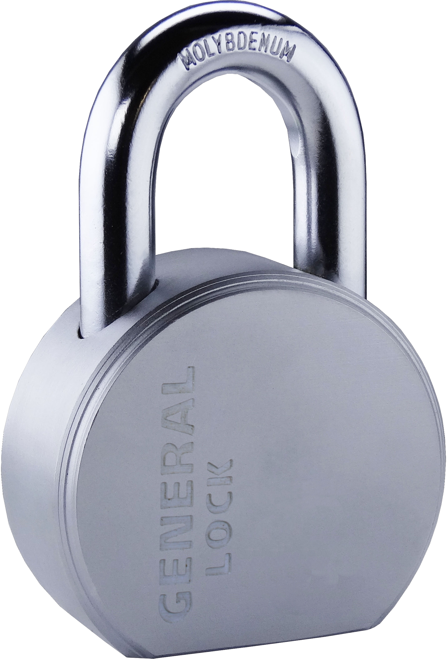 Padlock, Round, 7/16 in. Shackle, Chrome-Plated Steel