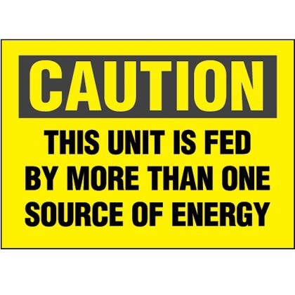 Multiple Energy Source Warning Sign