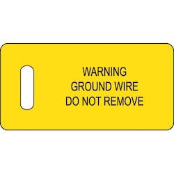 GROUND WIRE TAG BL/YL PK100
