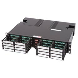 Enclosure - Fiber, Commercial, 24-Port Q4000 Chassis Blade, MM LC To MPO Duplex OM3/OM4, Multimode