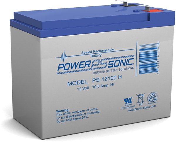 General-Purpose Battery, Sealed Lead Acid Battery, 12 V Output, 10.5 Ah ...