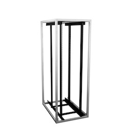 Base Cabinet Frame with 19&quot; Mounting Frame and Adjustable Mounting Rails with 12.5mm Depth Grid