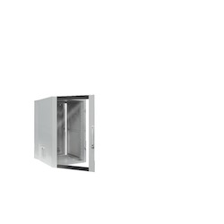 DK Wall-mounted Enclosures, 3-part, WHD: 600x1021x673 mm, 21 U, Pre-configured, With Mounting Angles, Depth-variable