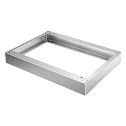 TP Base/plinth, Complete, For One-piece Console, WHD: 600x100x400 mm, Stainless Steel 1.4301