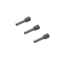 Wire End Ferrules, Loose, For Manual Wire Processing, With Plastic Collar., E-cu, Galvanic Tin-plated;plastic Collar: Polypropylene, With Plastic Collar.