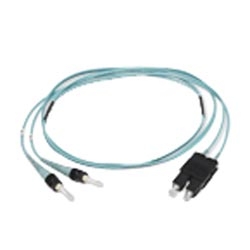 Duplex patch cord fiber optic connector jumper 62.5/125 multimode fiber ST/ST to SC-DUPLEX 1 meter Low Smoke Zero Halogen color orange