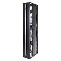 Evolution g2 Double-Sided Vertical Cable Manager; 96" H x 10" W x 24.5" D (2438 mm x 250 mm x 662 mm); Black