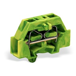 2 COND TERM BLOCK             W/ FIXING FLANGE 14-28AWG     GREEN/YELLOW