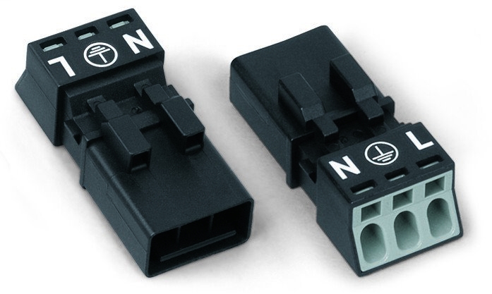 Plug, 250 V, 16 A, 3-Pole, 22 to 16 AWG, Polyamide 66