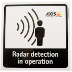 AXIS BRANDED STICKER SHOWING A RADAR DETECTION ILLUSTRATION