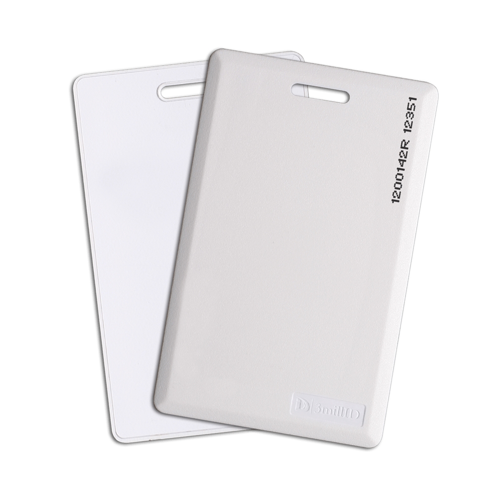 ISO Proximity Card, White, Vertical Slotted, 125 kHz