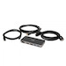 The USB-C 7-in-1 Dual Display Dock Kit connects to USB-C or Thunderbolt 3 enabled laptops and includes the cable connectivity solution needed for up to two HDMI displays