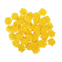 Colored Dust Covers for FutureCom xs500 Modules, Yellow