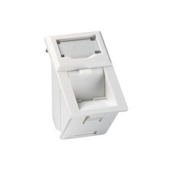 FutureCom LJ6C shuttered Adapter Module, 38x25mm, inclined, for 1x LANscape jack