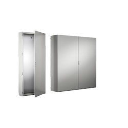 Free-standing Enclosure System, 1600x1800x400 mm, Sheet Steel, Mounting Plate