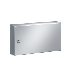 AE Compact Enclosure, WHD: 600x380x210 mm, Sheet Steel, With Mounting Plate, Single-door, With One Cam Lock