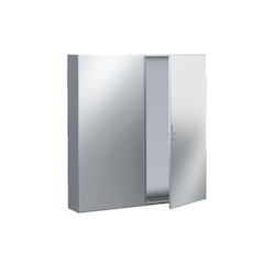 AE Compact Enclosure, WHD: 1000x1200x300mm, Sheet Steel, With Mounting Plate, Two-door, 3-point Lock System