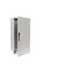 CM Compact System Enclosure, WHD: 600x1200x400 mm, Sheet Steel, With Mounting Plate, Single-door, Open Base