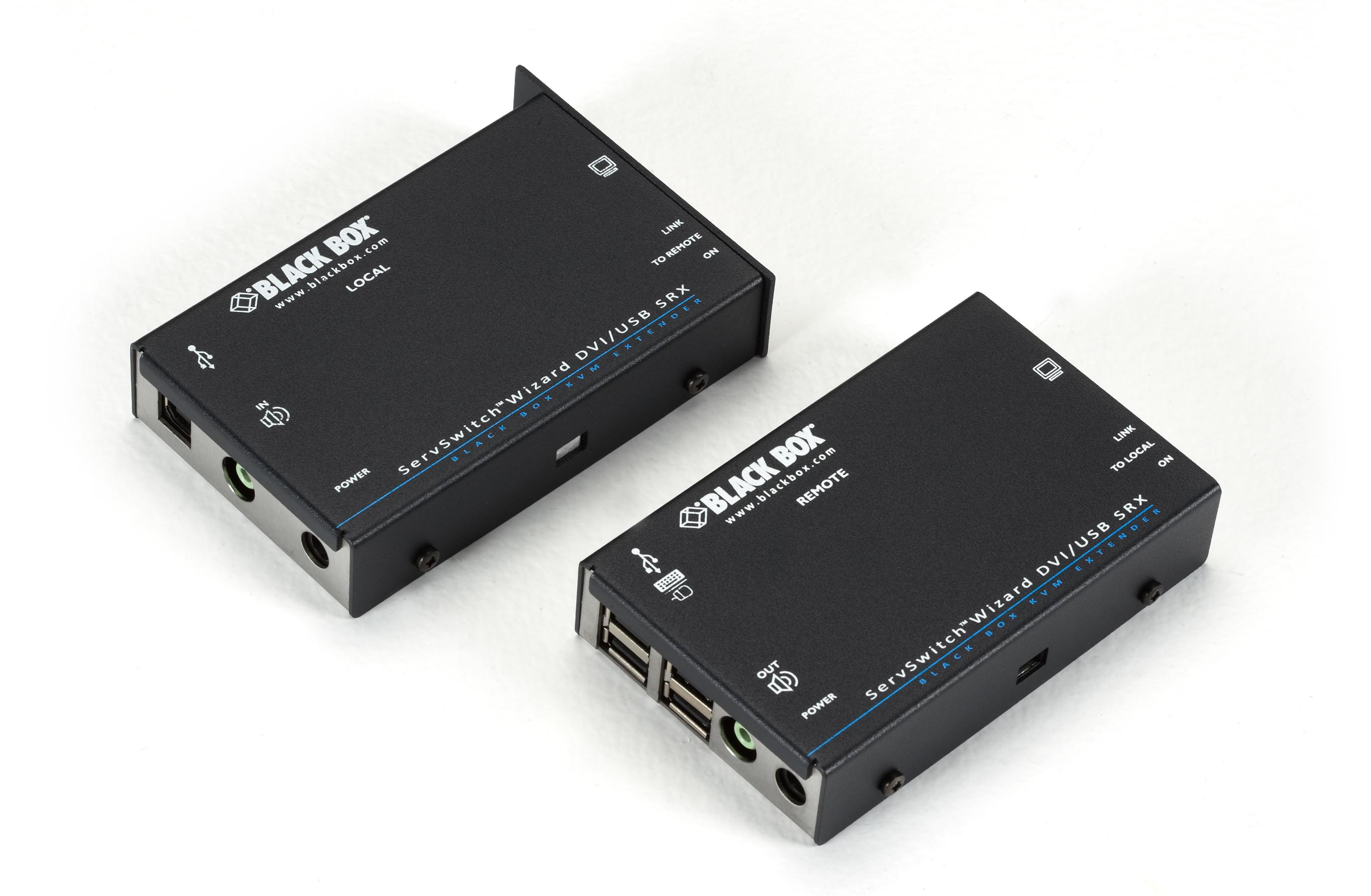 Extender Kit, 1920 x 1080, 4 Output, USB Type-A; DVI-I; Audio, 3 Input ...