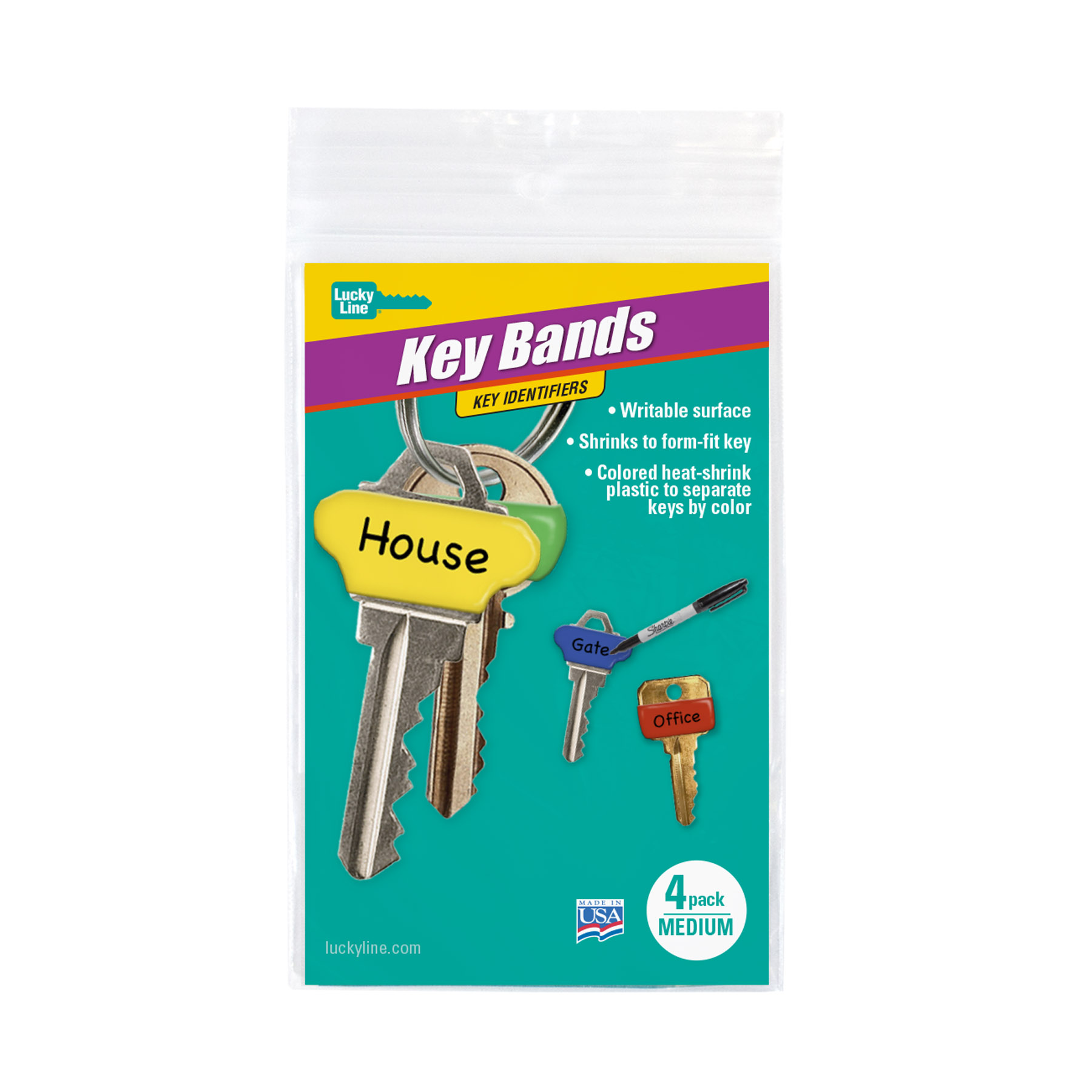 Key Band, Plastic, 1-1/8 in. W, 11/16 in. H