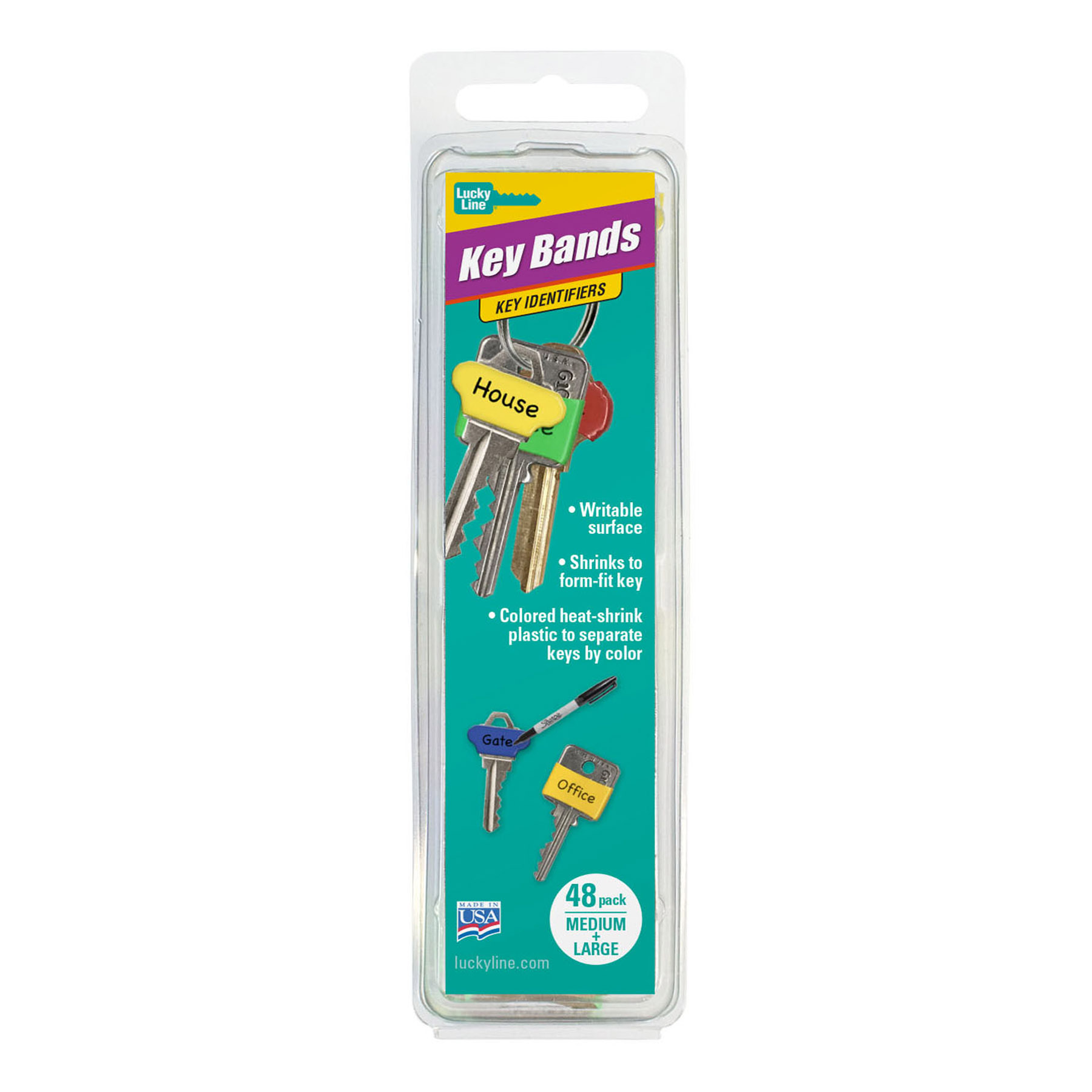 Key Band, Plastic, 1-1/4 in. W, 11/16 in. H