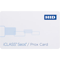 Composite iClass SeoS Prox Contactless Smart Card 8K, PROG SeoS/Prox, F-Gloss, B-Gloss, Laser Seq Non-Matching SeoS #, No Slot, Laser Seq Non-Matching Prox #