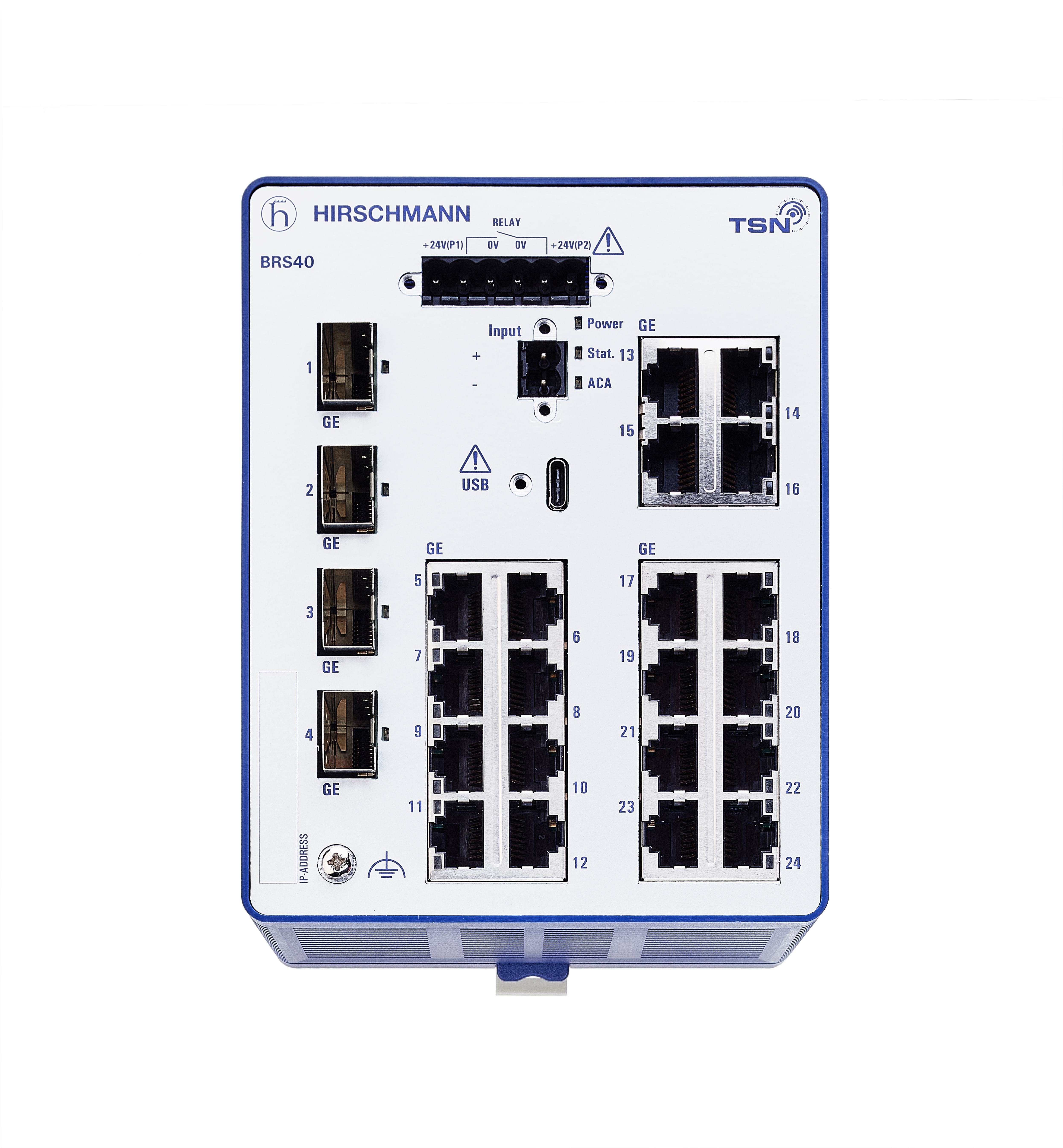 MANAGED INDUSTRIAL SWITCH FOR DIN RAIL, FANLESS DESIGN, ALL GIGABIT TYPE