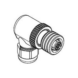 Ultra-lock (M12) Single Keyway With PG7 Cable Fitting, Female, 5 Pole, Right-angle, Cable Diameter 3.30-6.60mm