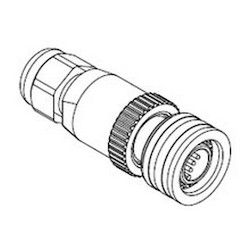 Ultra-lock (M12) Single Keyway With PG7 Cable Fitting, Male, 4 Pole, Straight, Cable Diameter 3.30-6.60mm