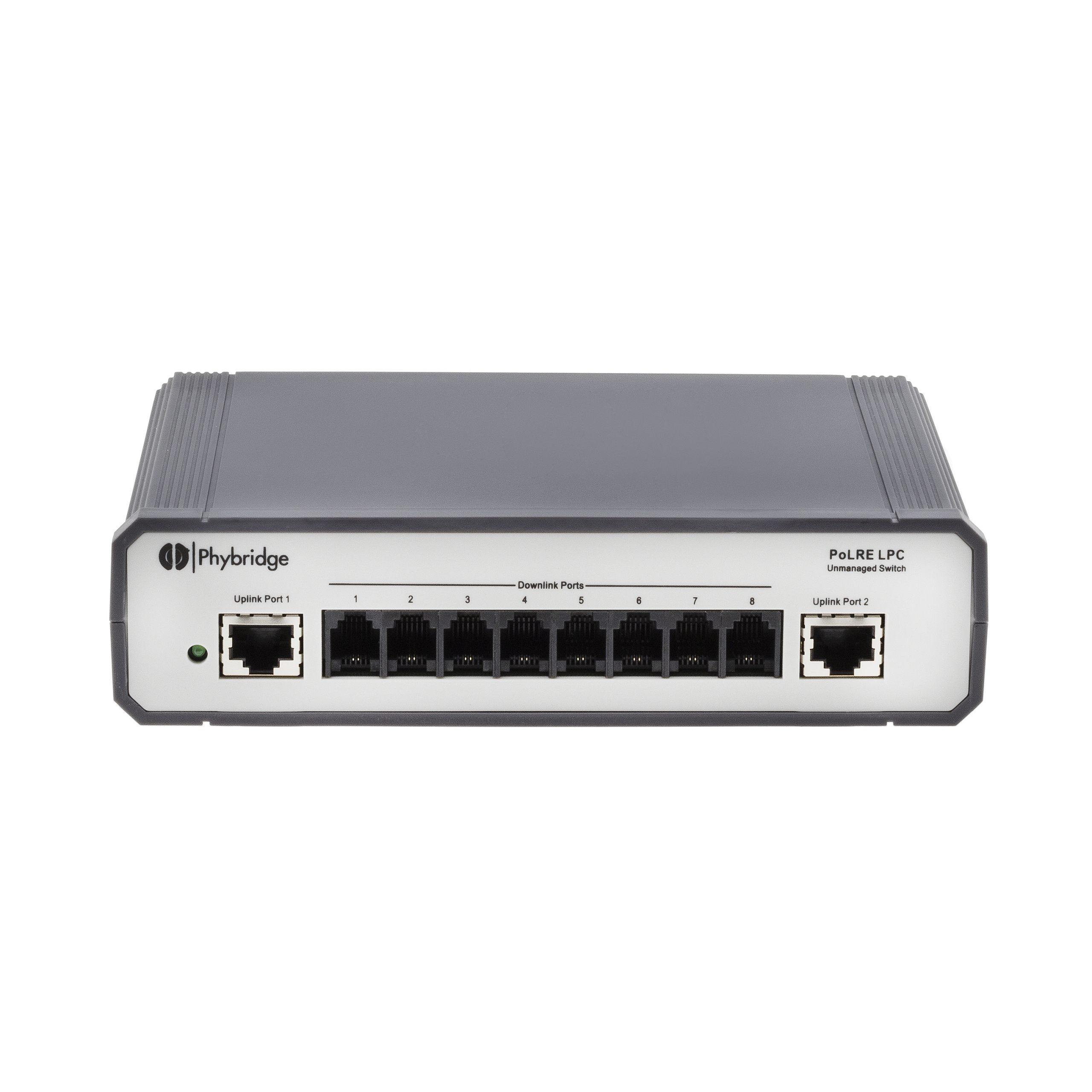 PoE Switch, 10-Port, (8) PoE RJ11, (2) 10/100 Base-T RJ45 Port ...