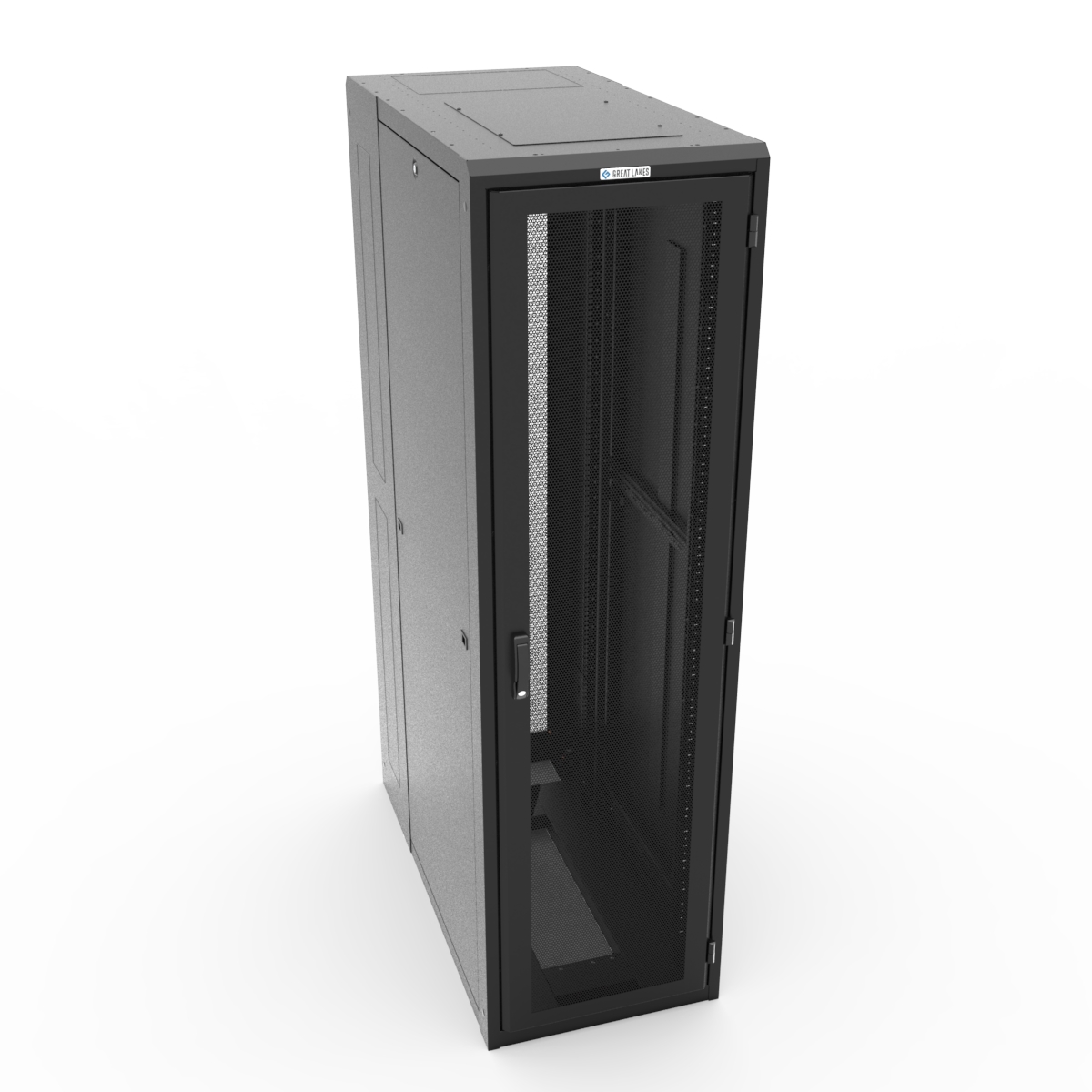Server Cabinet,Black,Steel,Wall Mount,19 in. Wd Mount,42 in. Dp,79 in ...