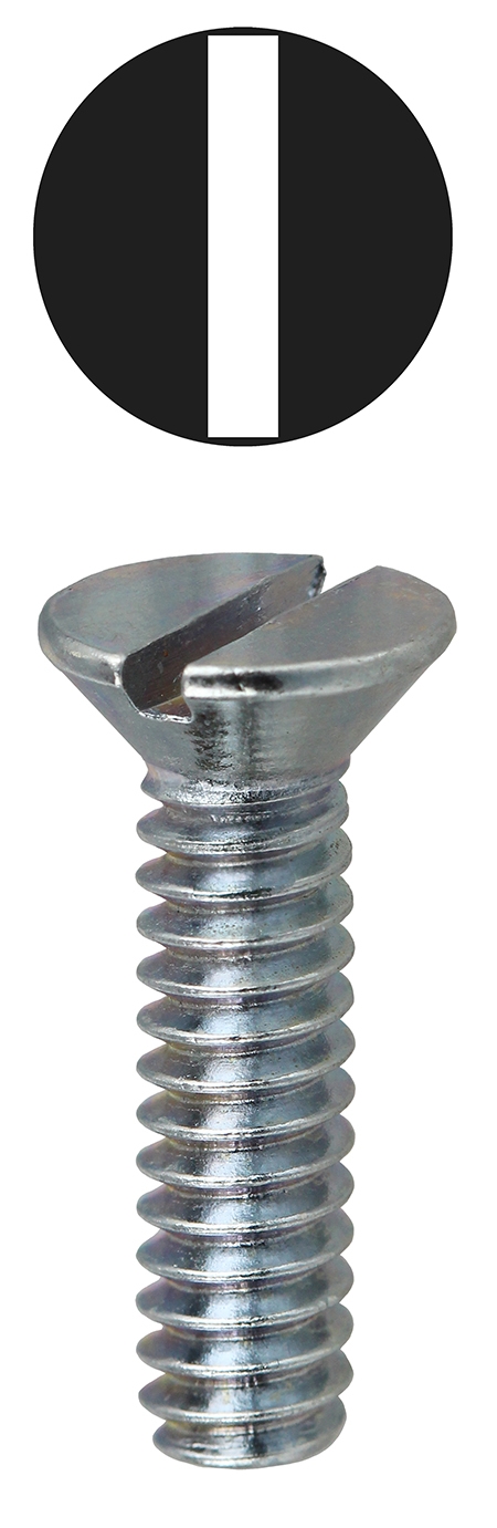 Machine Screw, Imperial, Flat Head, No. 6-32, Fully Threaded Thread, 2A ...