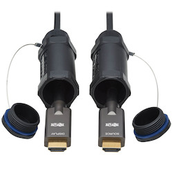HIGH-SPEED ARMORED HDMI FIBER ACTIVE OPTICAL CABLE (AOC)    WITH HOODED