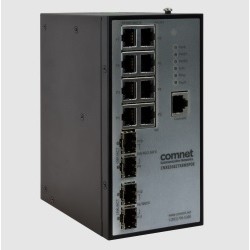 Industrially Hardened High Speed 12-port Managed PoE Ethernet Switch