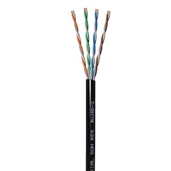 GameChanger Cable, Cat6, OSP Outdoor Direct Burial Rated, Black, 1,000 Foot Reel