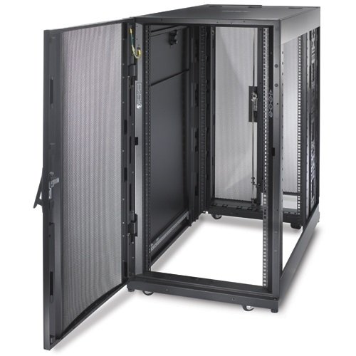 Server Rack Enclosure,Black,1070 mm Dp,Two Front Hinged - Perforated ...