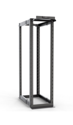 Adjustable Rack,Black,86 in. Ht,Steel,4-Post Rack,45U Rack,23.75 in. Wd ...
