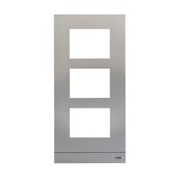 Cadre de couverture, 3 modules, taille 1/3, alliage d’aluminium, 125mm
