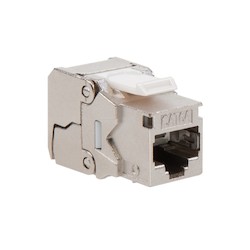 KJ SERIES CAT6A MODULAR JACK  RJ45, SILVER SHIELDED         KJX-6A