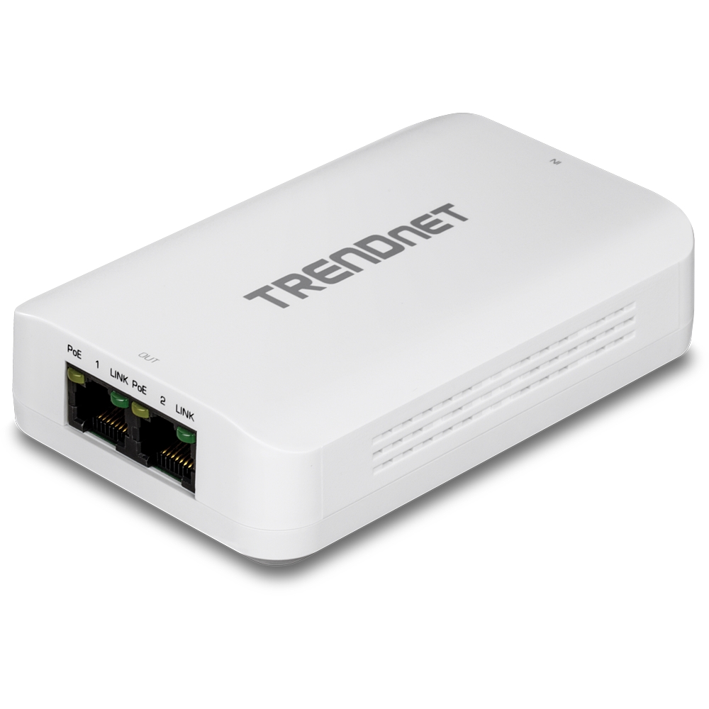 PoE++ Extender, 2-Port, 1 x Gigabit PoE++ In, 2 x Gigabit PoE Out Port ...