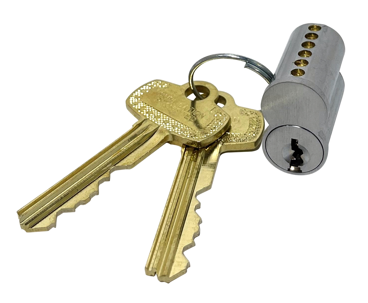 Small Format Interchangeable Core, 6 Pin Length, Solid Brass, M Keyway